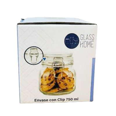 Brocal de Vidrio con tapa Clip de 750ml - Coveme Glass Home Food Storage Containers