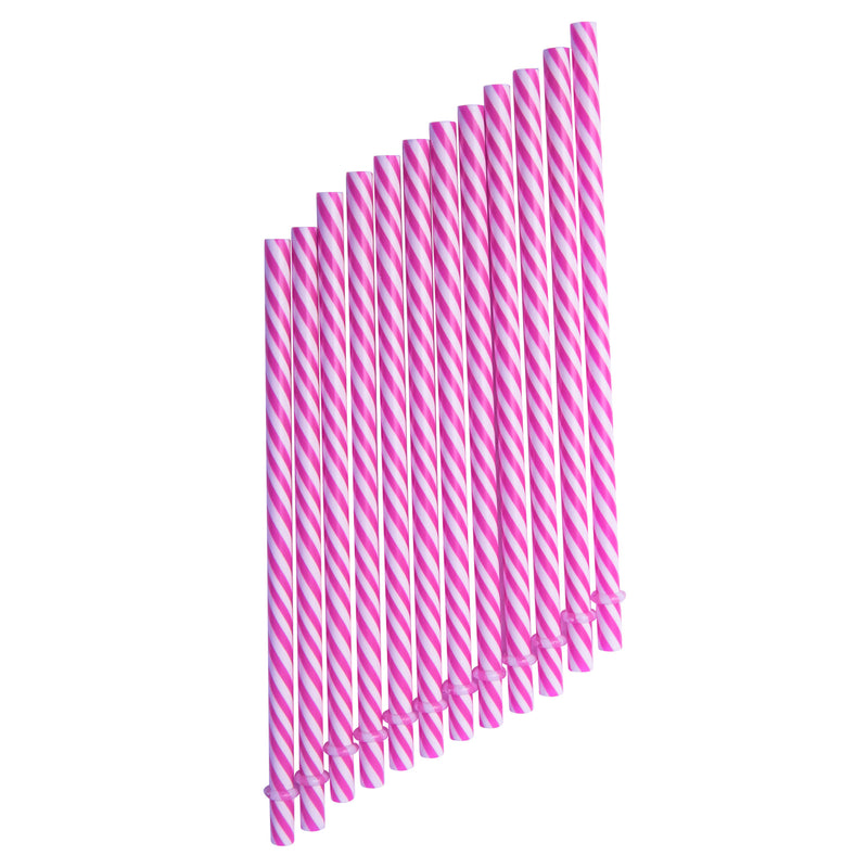 Popotes Reusables Rosa con Blanco - Coveme Drink Lab Popotes Reusables
